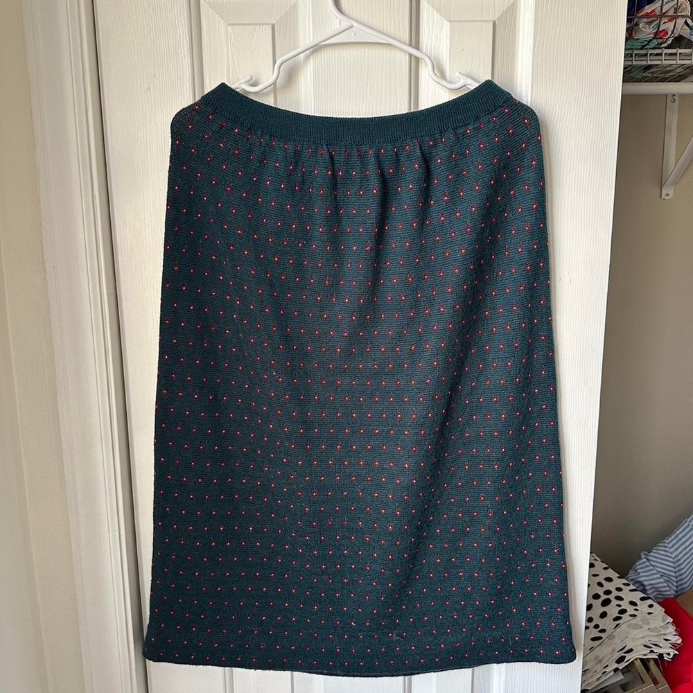 Blue Green Knit Like Skirt PANTHER